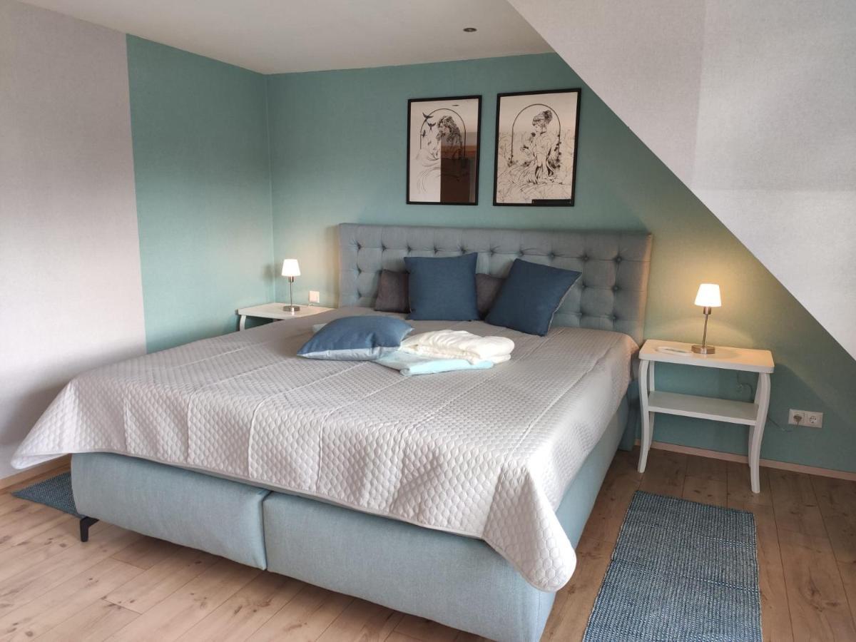Ferienhaus Blaue Blume Mit 11 Kw Ladestation, Kamin, Terrasse, Eingezaeuntem Garten, Sauna, Wlan, Netflix, 2 Hunde Willkommen! Güntersberge Buitenkant foto