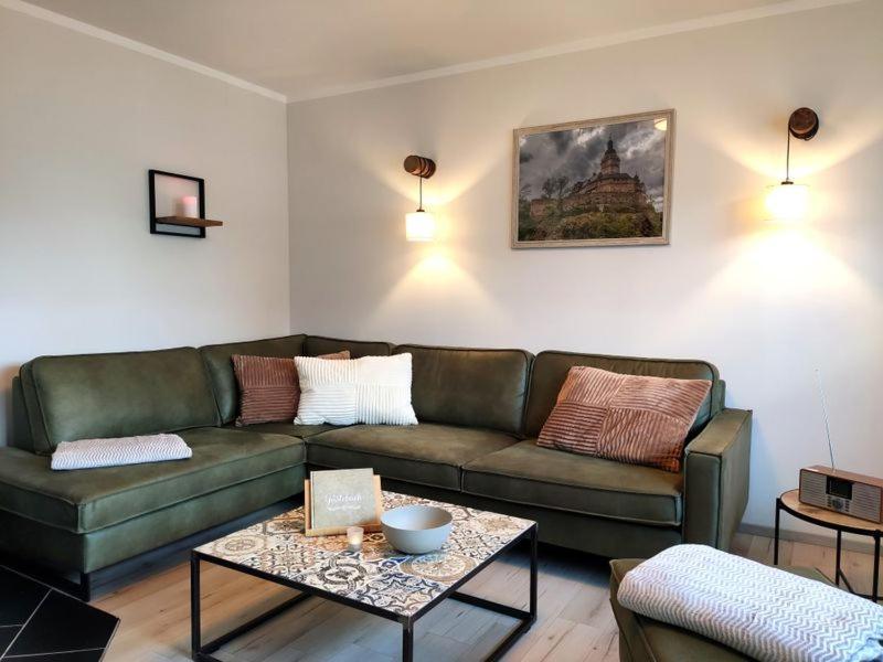 Ferienhaus Blaue Blume Mit 11 Kw Ladestation, Kamin, Terrasse, Eingezaeuntem Garten, Sauna, Wlan, Netflix, 2 Hunde Willkommen! Güntersberge Buitenkant foto