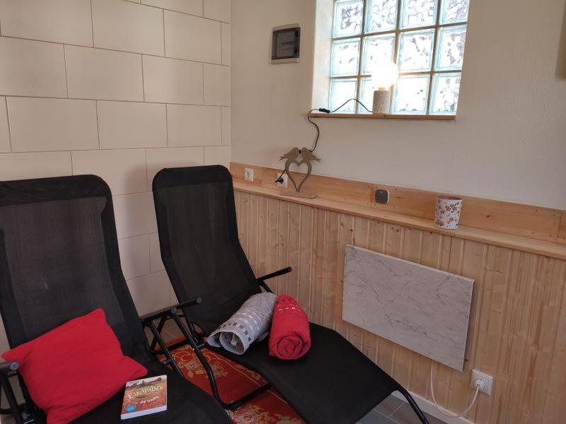 Ferienhaus Blaue Blume Mit 11 Kw Ladestation, Kamin, Terrasse, Eingezaeuntem Garten, Sauna, Wlan, Netflix, 2 Hunde Willkommen! Güntersberge Buitenkant foto
